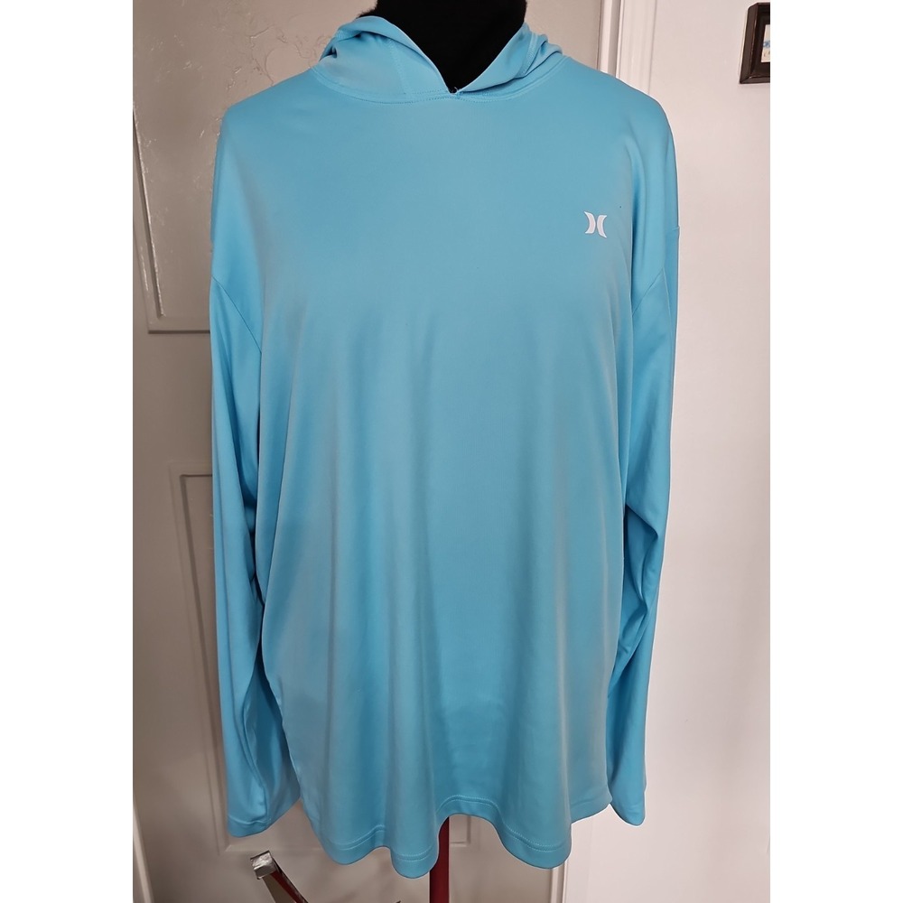 Hurley Blue Performance Sun Hoodie Men's Large
